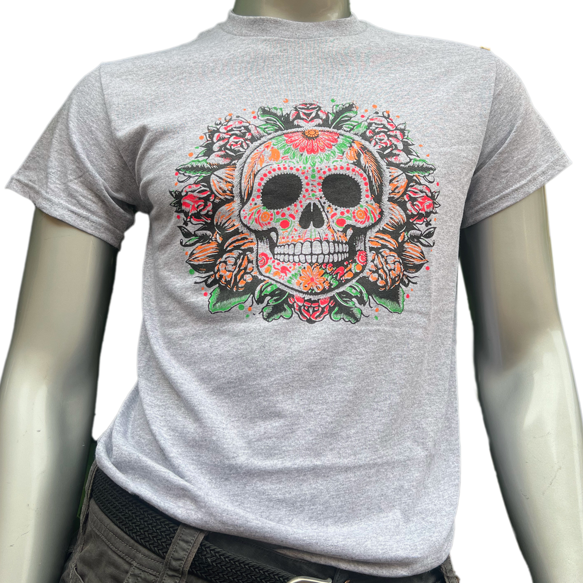 T-shirt sérigraphié "Crâne Australopithèque - Style Mexicain"
