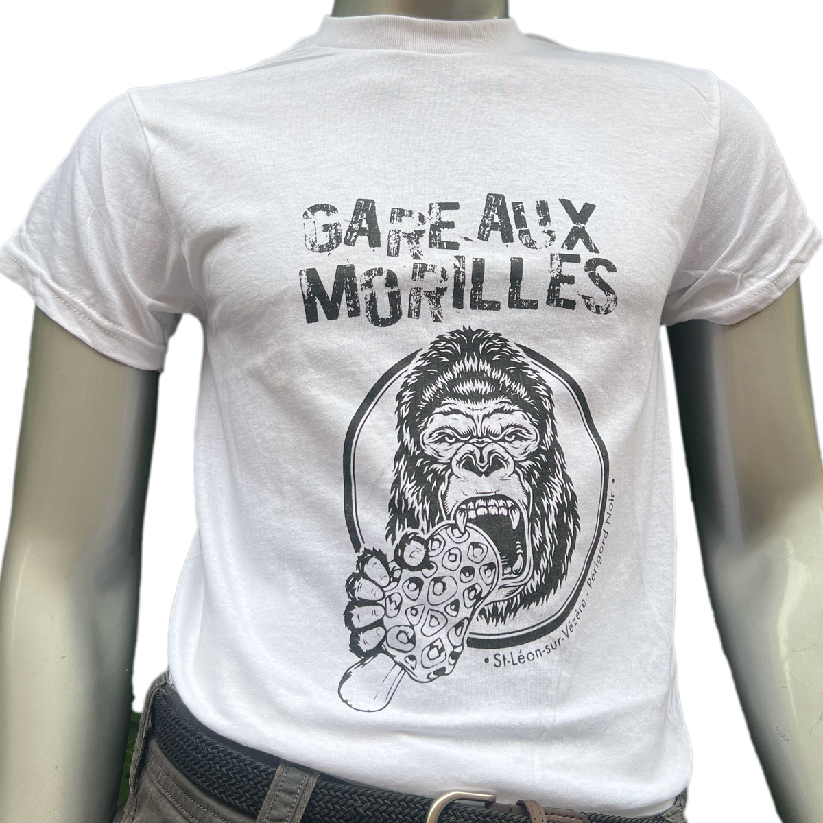 T-shirt sérigraphié "Gare aux Morilles"